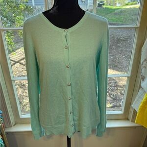 Light Blue Button-Up Cardigan